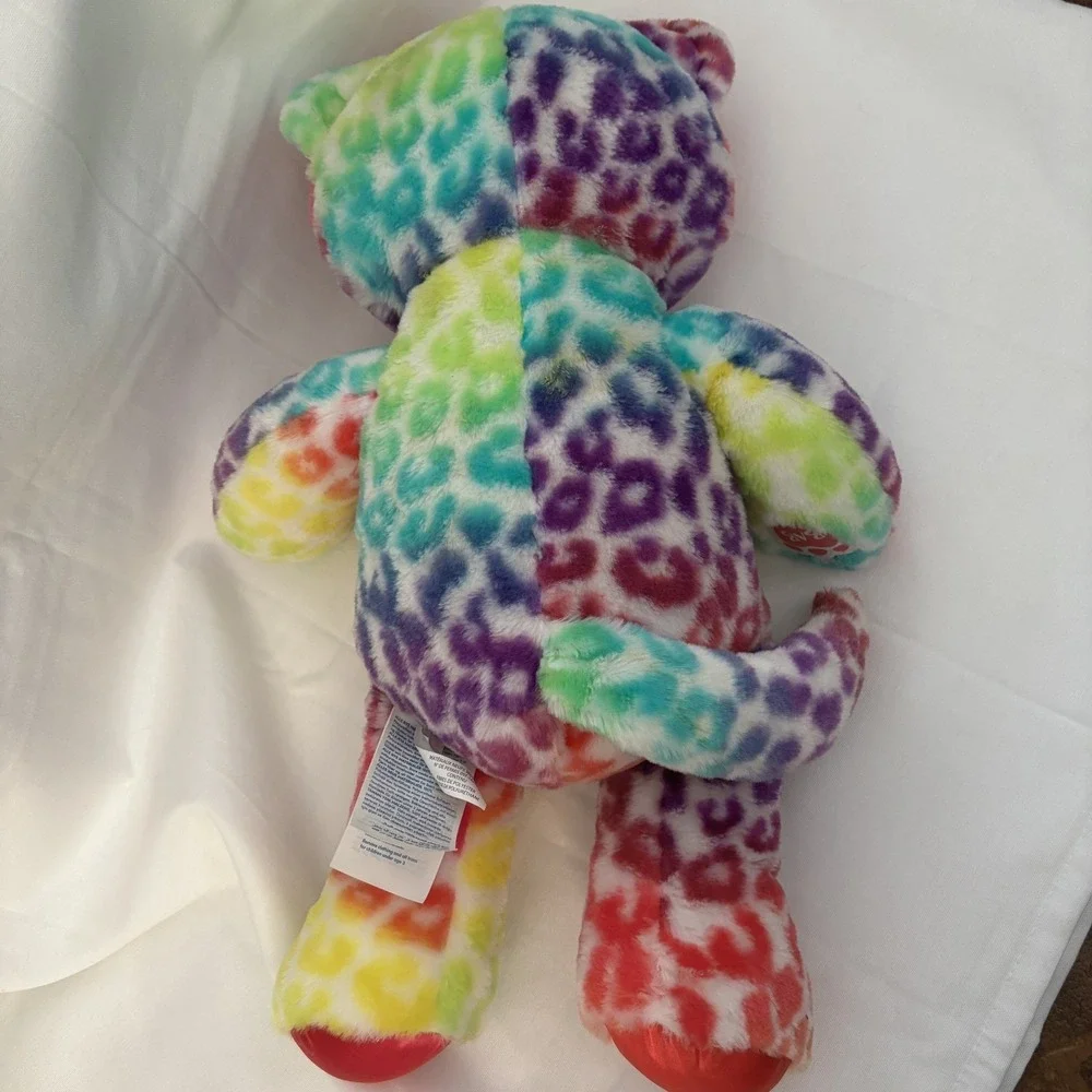 Build-A-Bear Rainbow Spotted‎ Jaguar Leopard Cat Tie Dye Lisa Frank Style